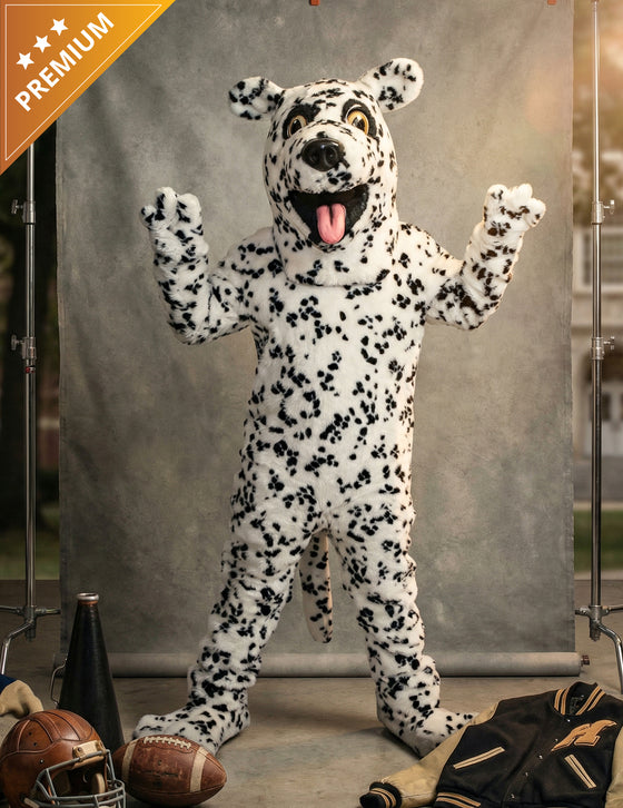 Déguisement mascotte chien dalmatien adulte