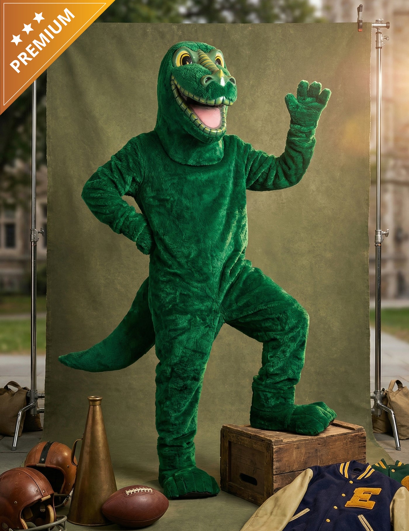 Déguisement mascotte dinosaure adulte