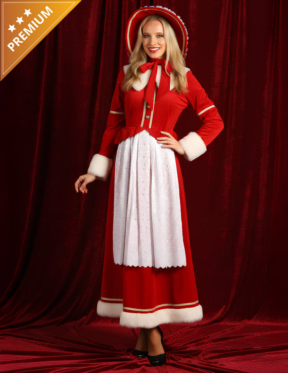 Déguisement Mère Noël femme traditionnel avec tablier