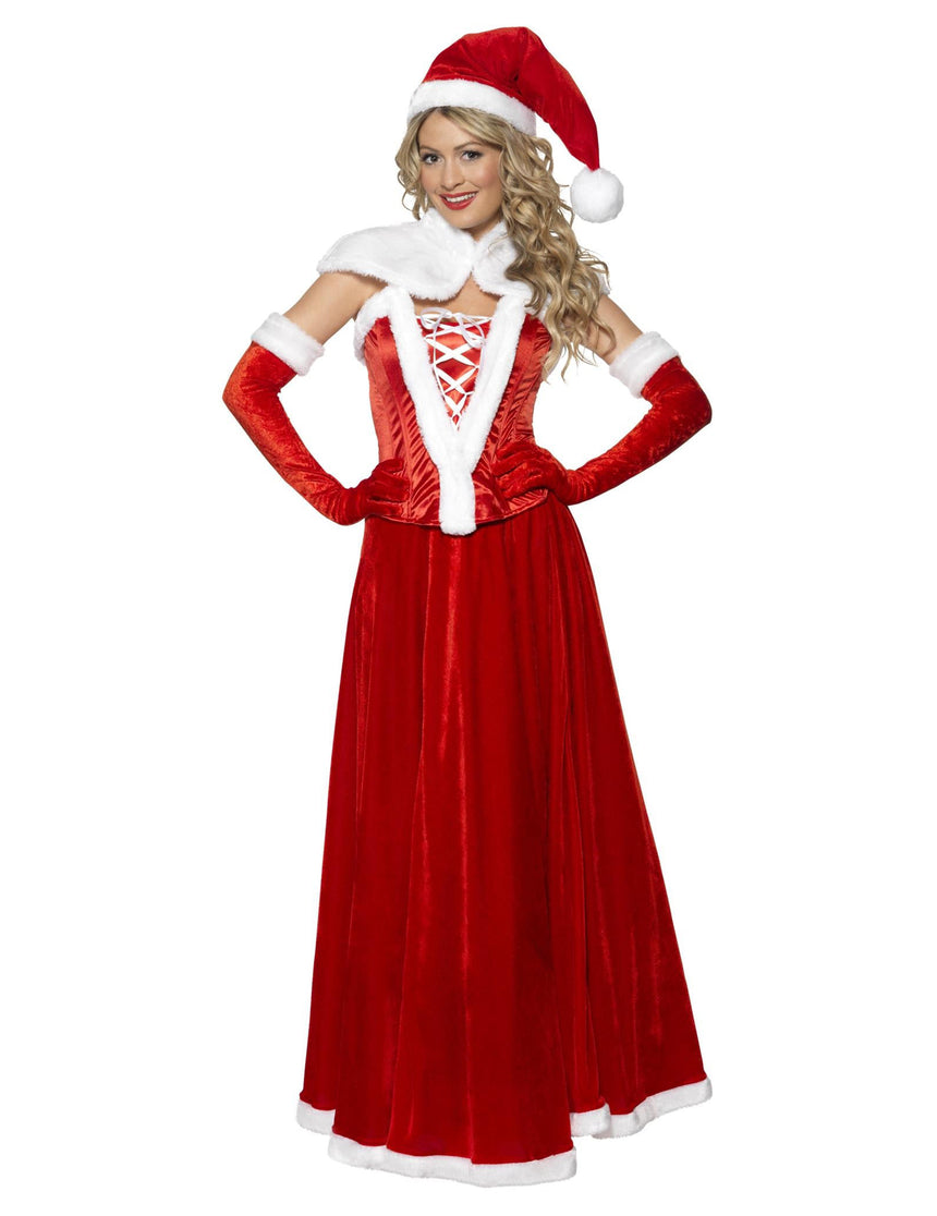 Déguisement Mère Noël luxe robe longue femme