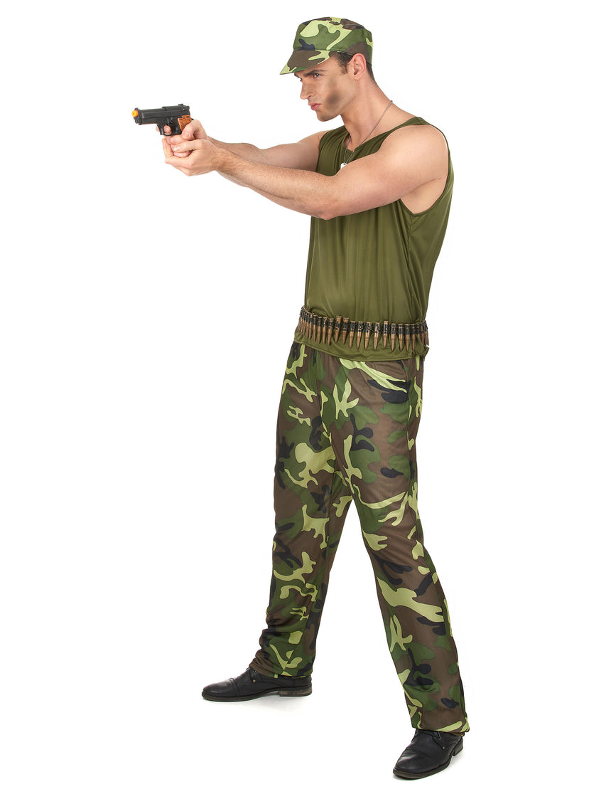 Déguisement militaire vert kaki homme