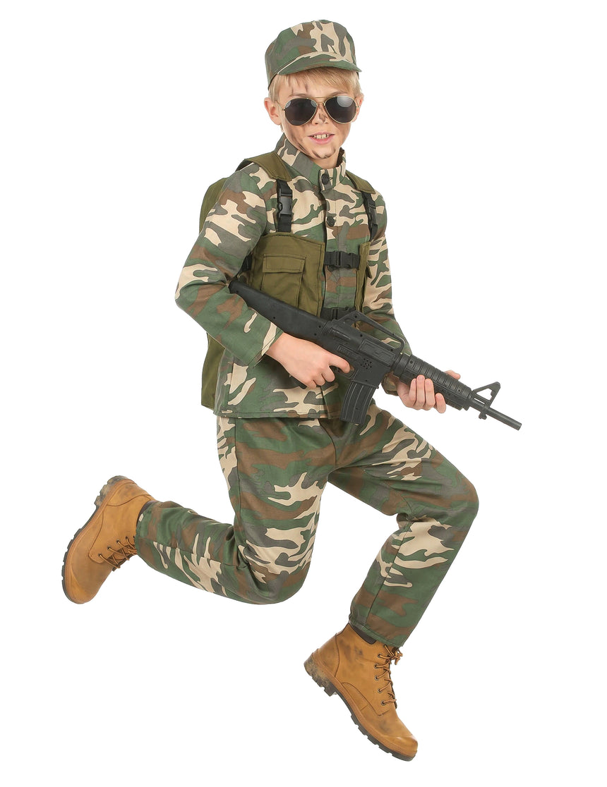 Déguisement militaire vert garçon