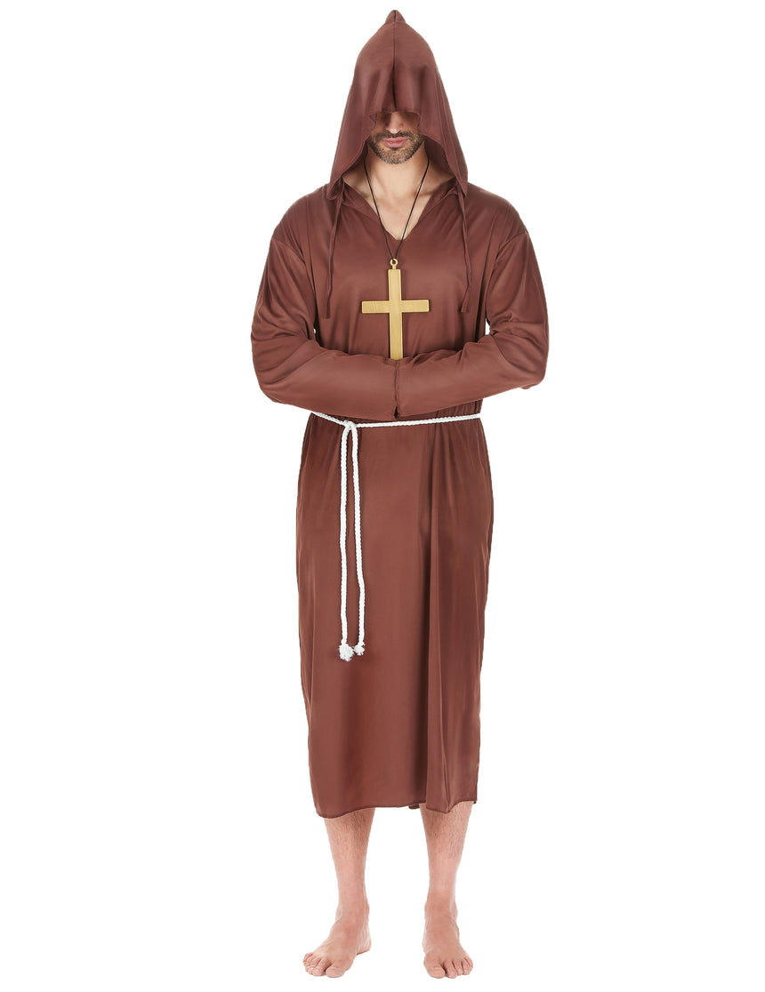 Déguisement moine marron clair homme