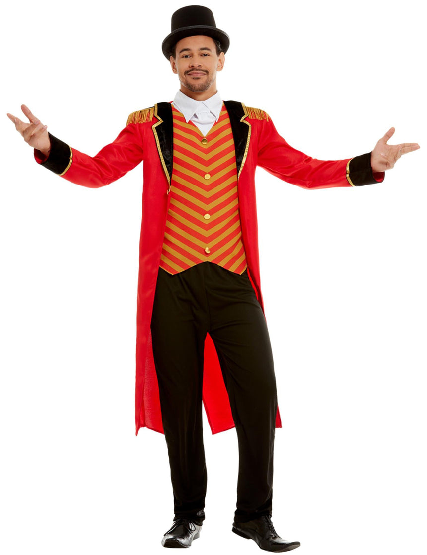 Déguisement Monsieur Loyal rouge homme
