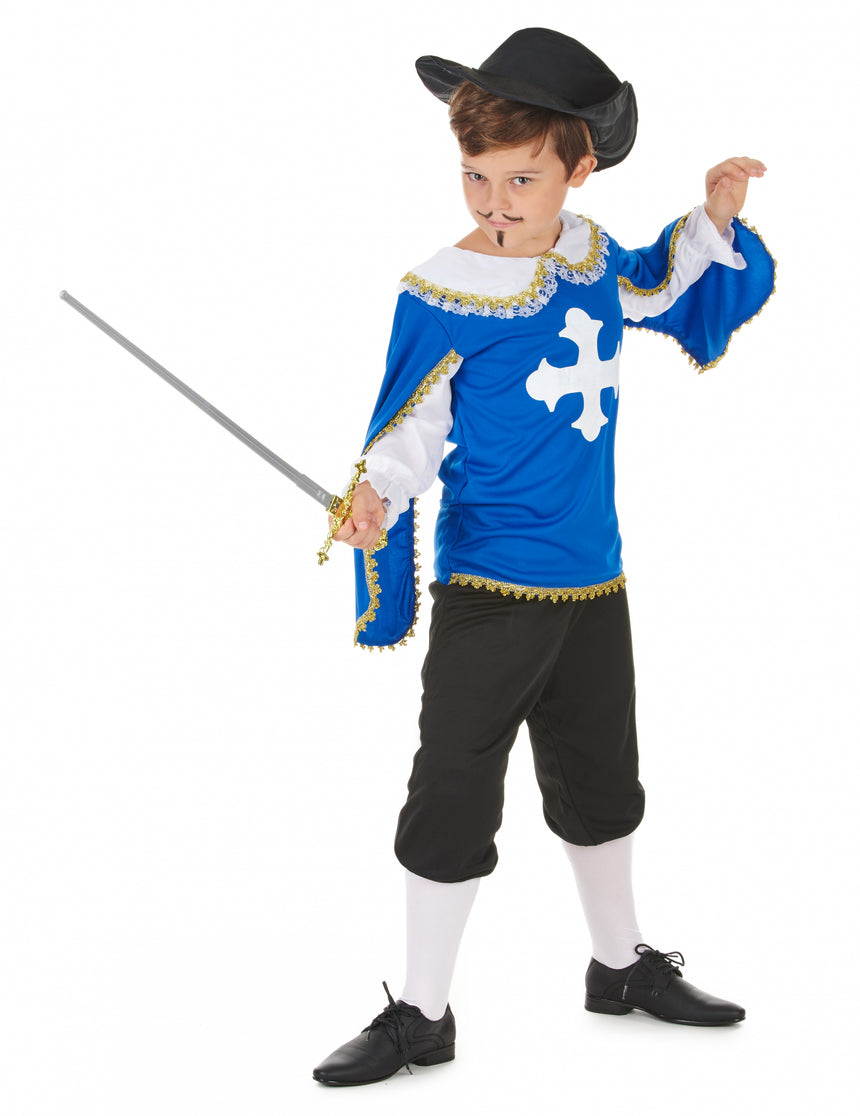 Déguisement mousquetaire bleu garçon