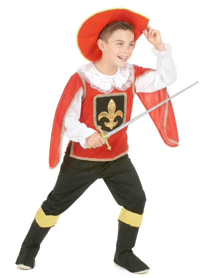 Déguisement Mousquetaire rouge garçon
