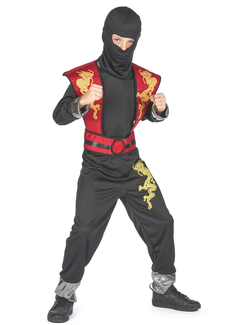 Déguisement ninja dragon jaune garçon