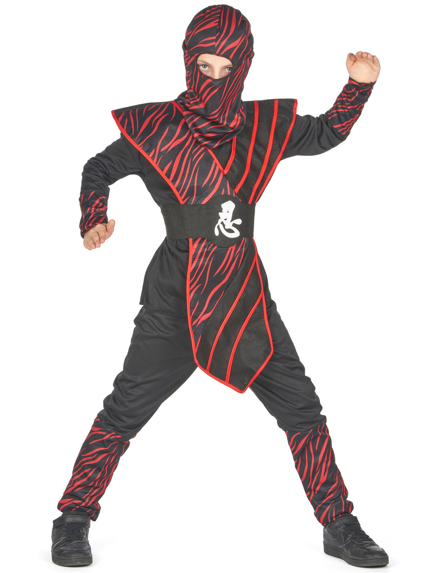 Déguisement ninja fauve rouge garçon