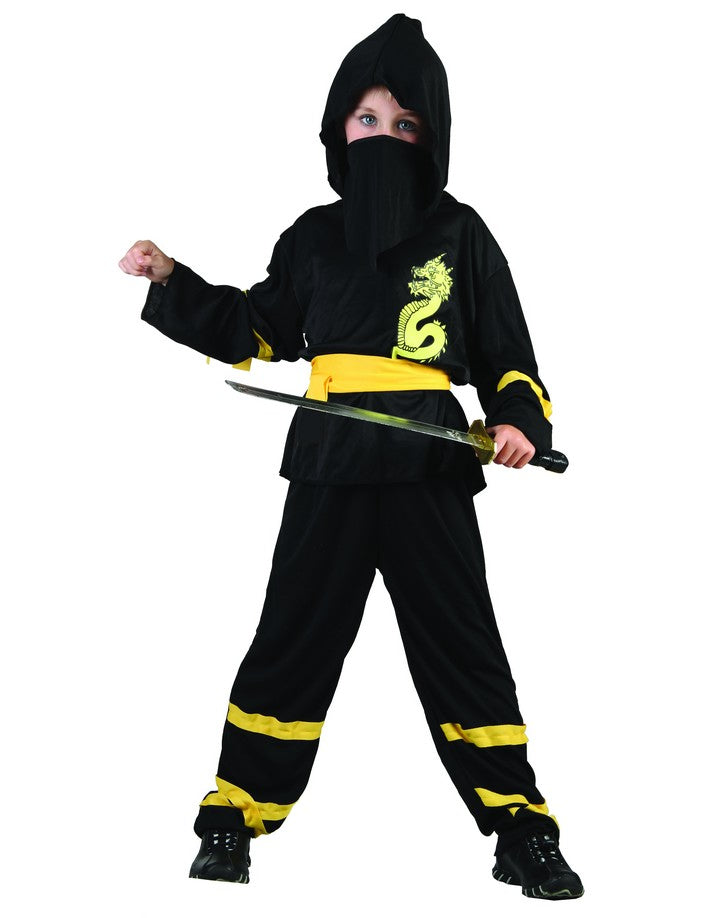 Déguisement ninja ceinture jaune garçon