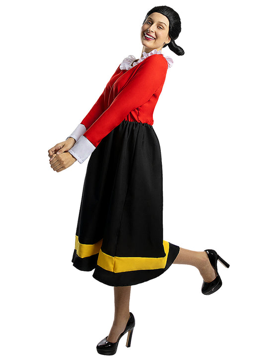 Déguisement Olive avec perruque - Popeye femme