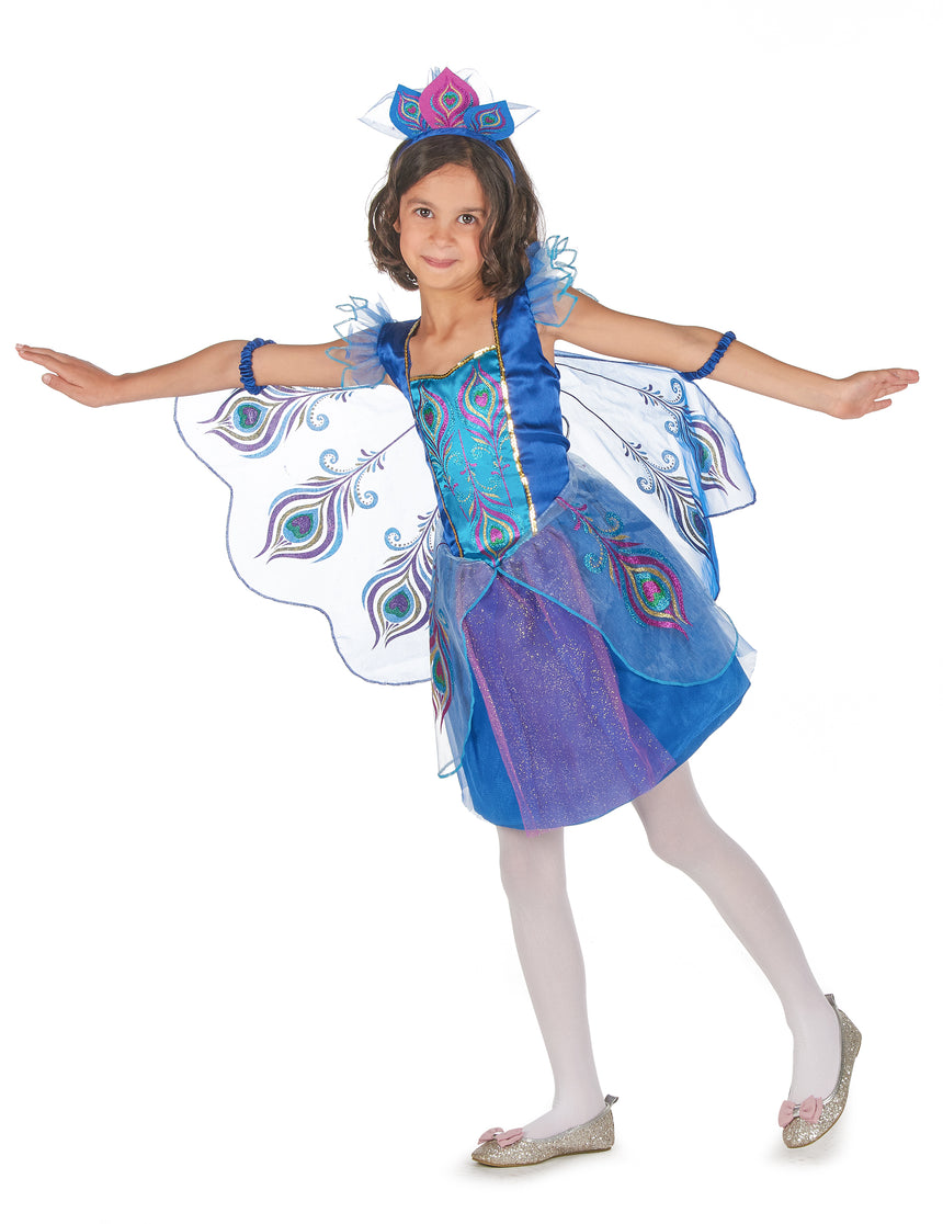 Déguisement paon à paillettes fille