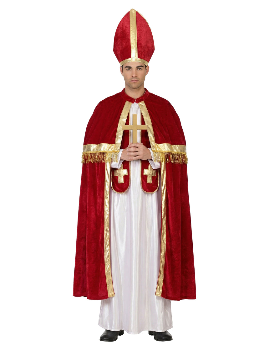 Déguisement pape rouge et blanc homme