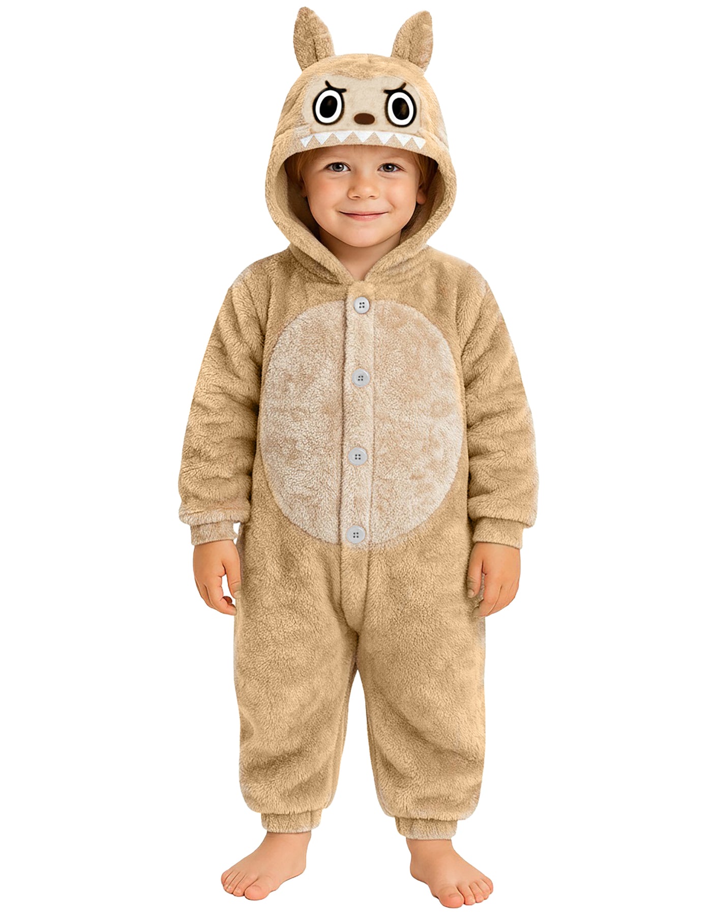 Déguisement peluche monstre beige enfant