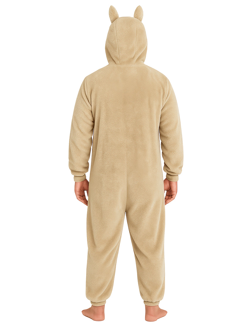 Déguisement peluche monstre beige homme