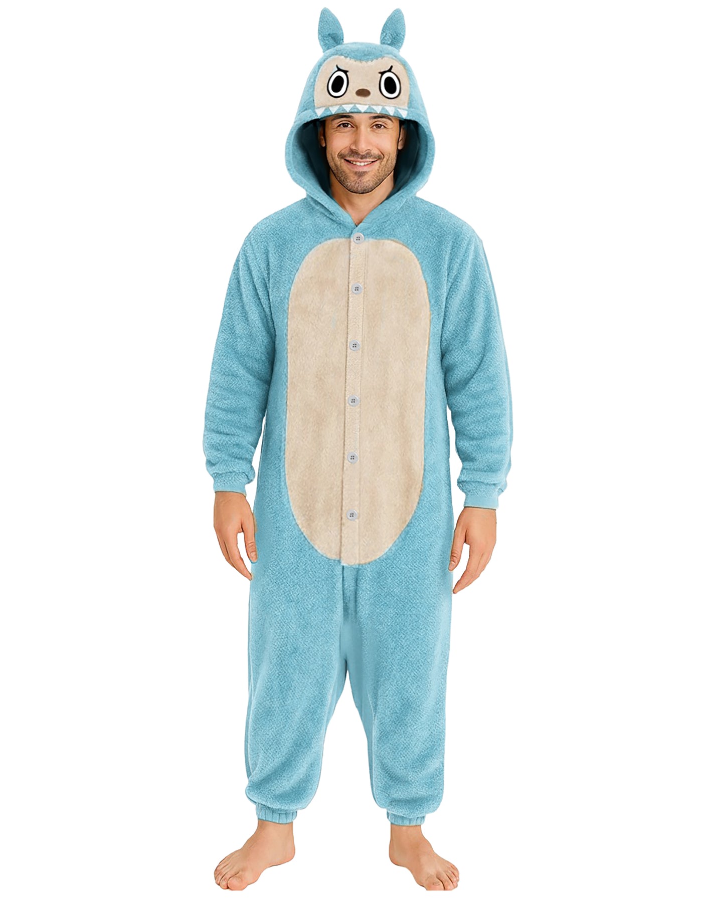 Déguisement peluche monstre bleu homme