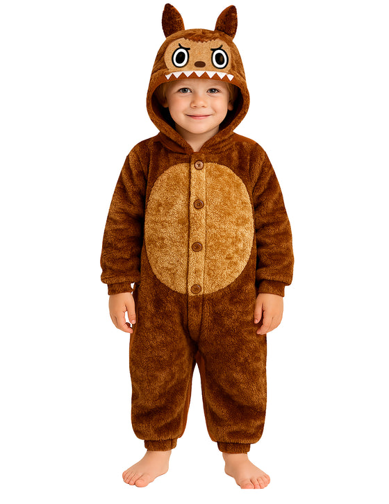 Déguisement peluche monstre marron enfant