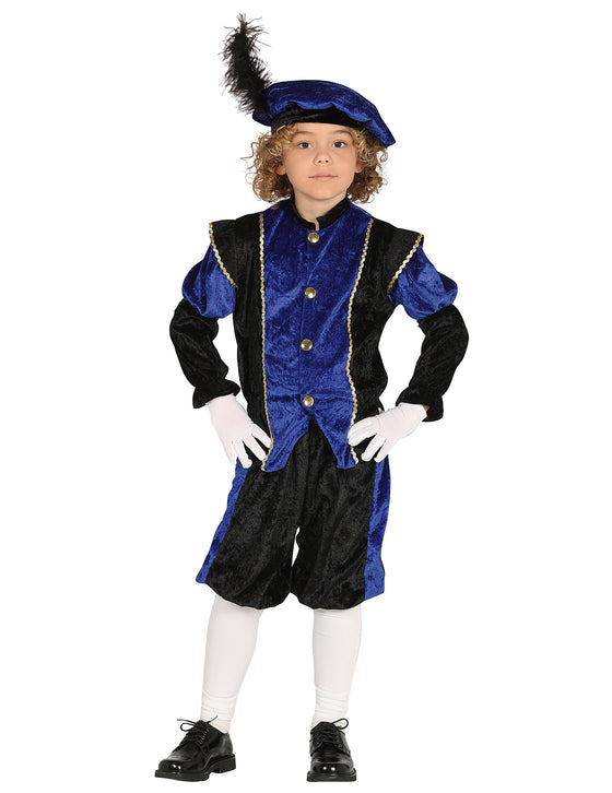 Déguisement père fouettard bleu et noir enfant