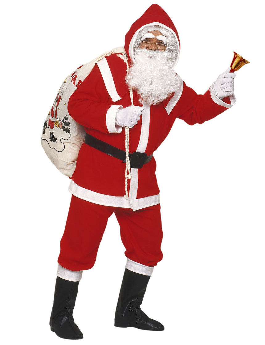 Déguisement Père Noël complet avec sourcils et barbe homme