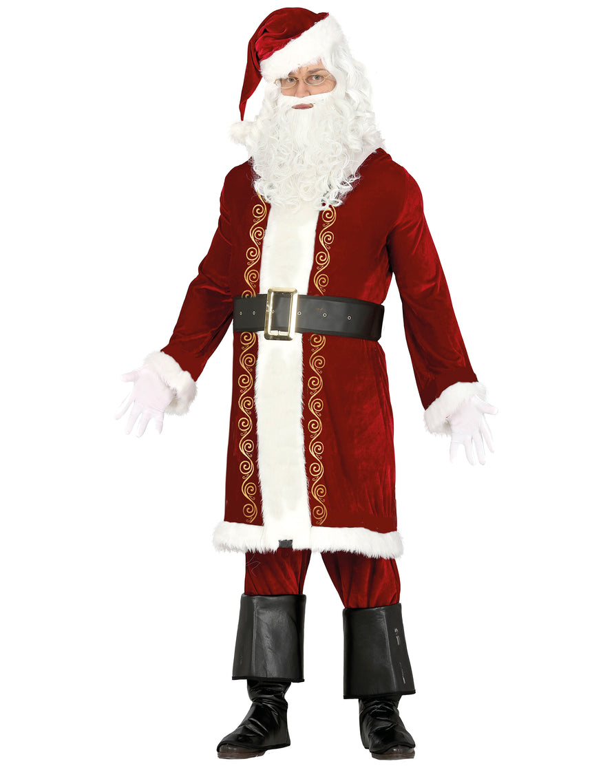 Déguisement Père Noël chic à dorures homme