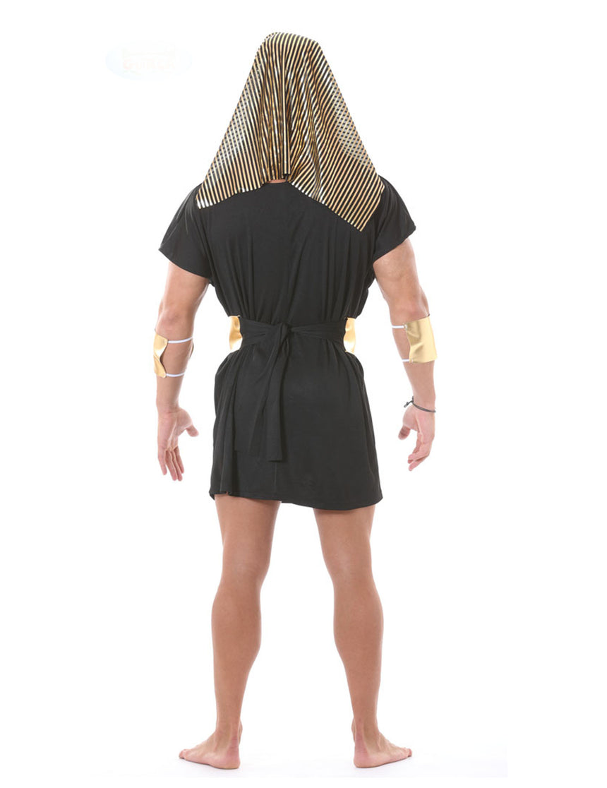 Déguisement pharaon noir et doré homme
