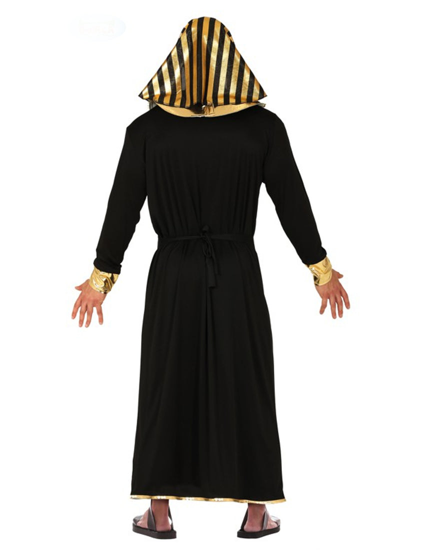 Déguisement pharaon noir et doré homme