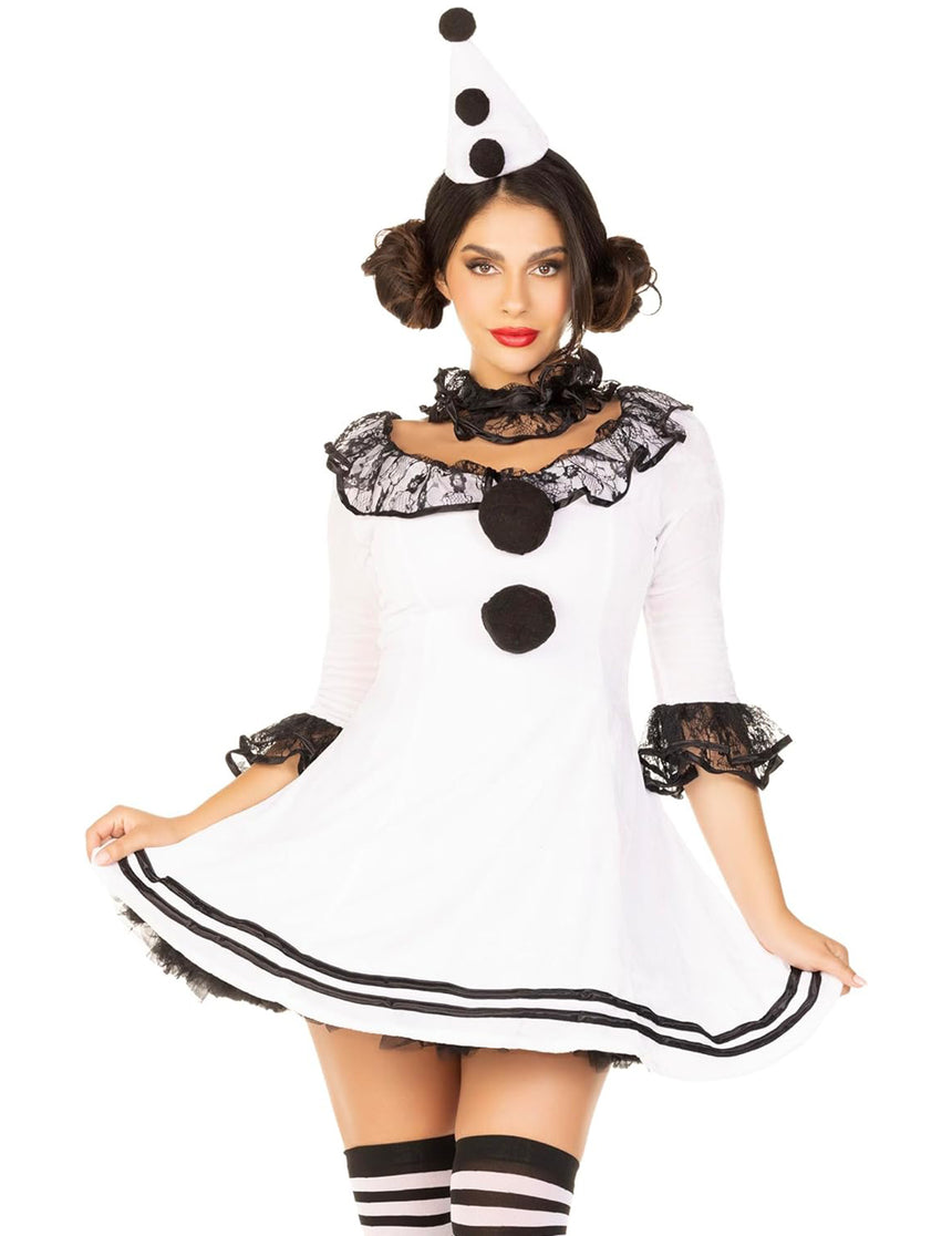 Déguisement pierrot blanc sexy femme