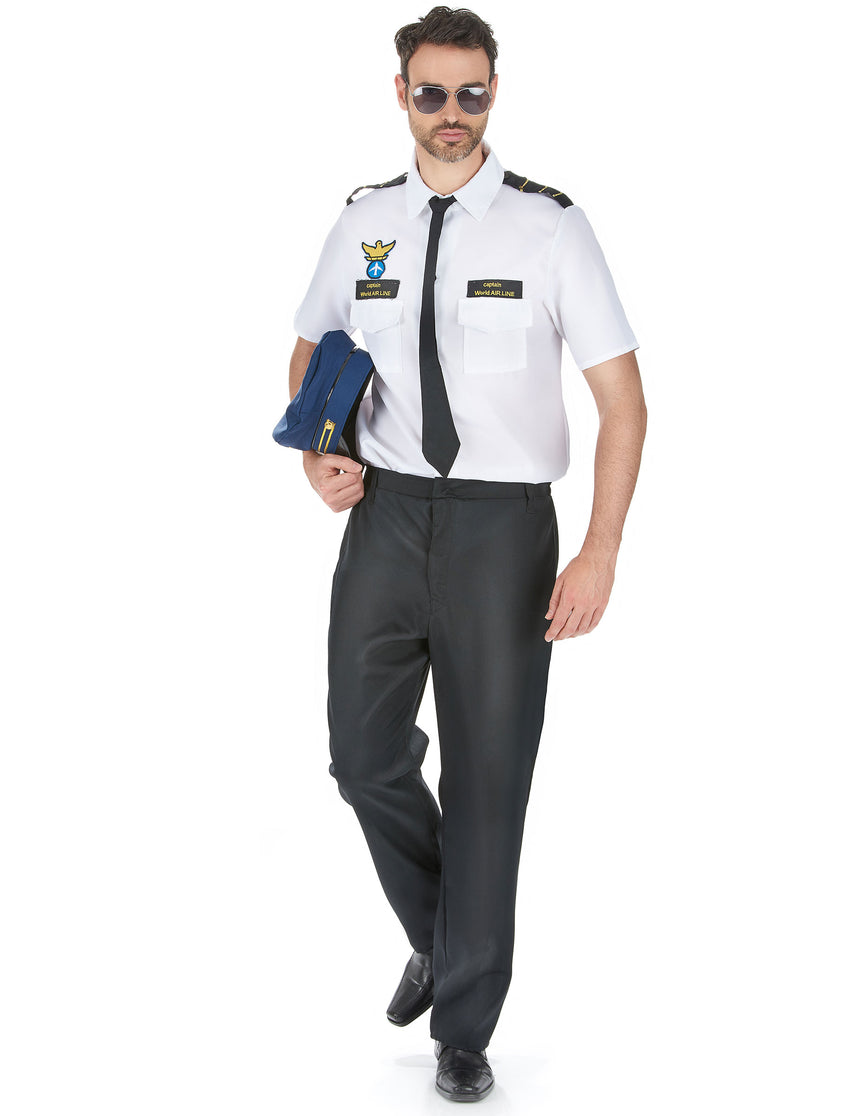 Déguisement pilote d'avion de ligne homme