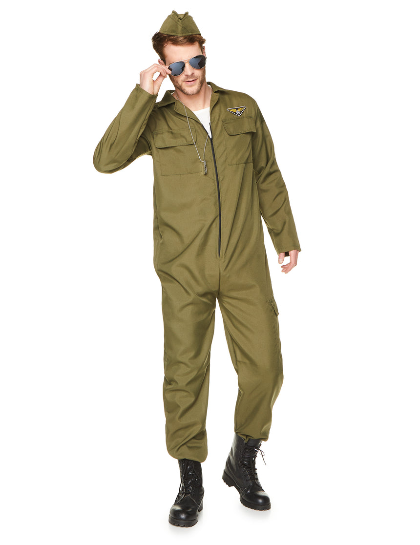 Déguisement pilote de chasse complet homme