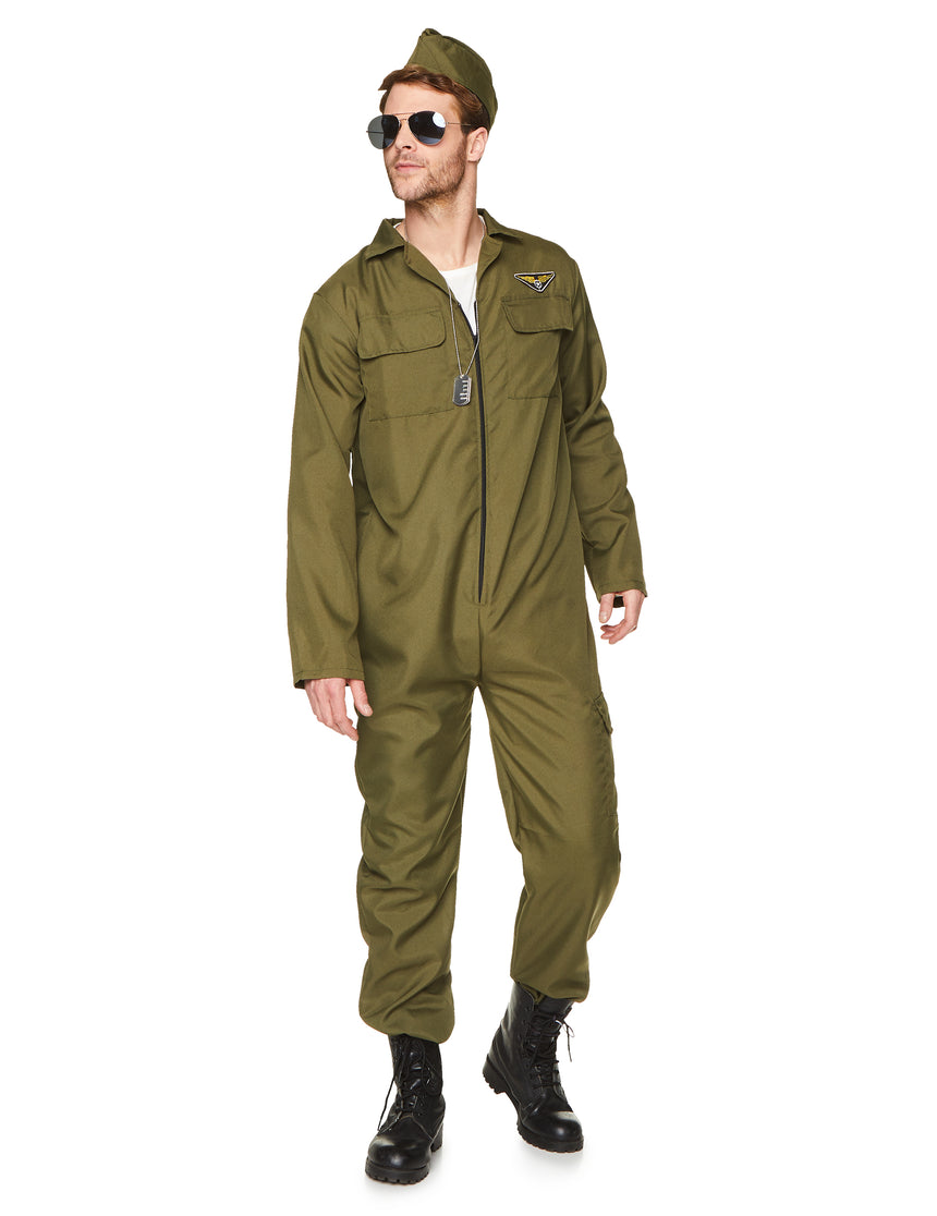 Déguisement pilote de chasse complet homme