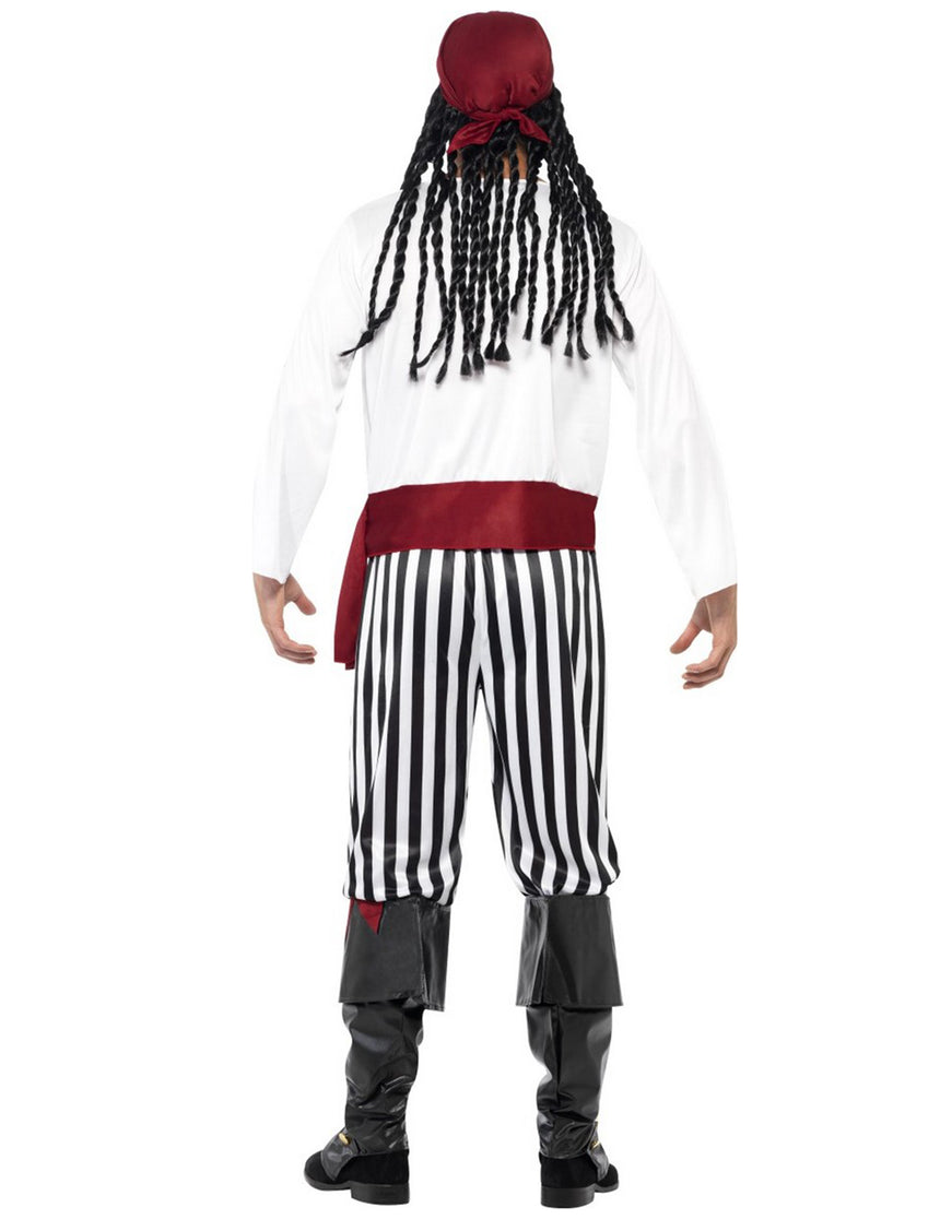 Déguisement pirate avec bandana rouge homme