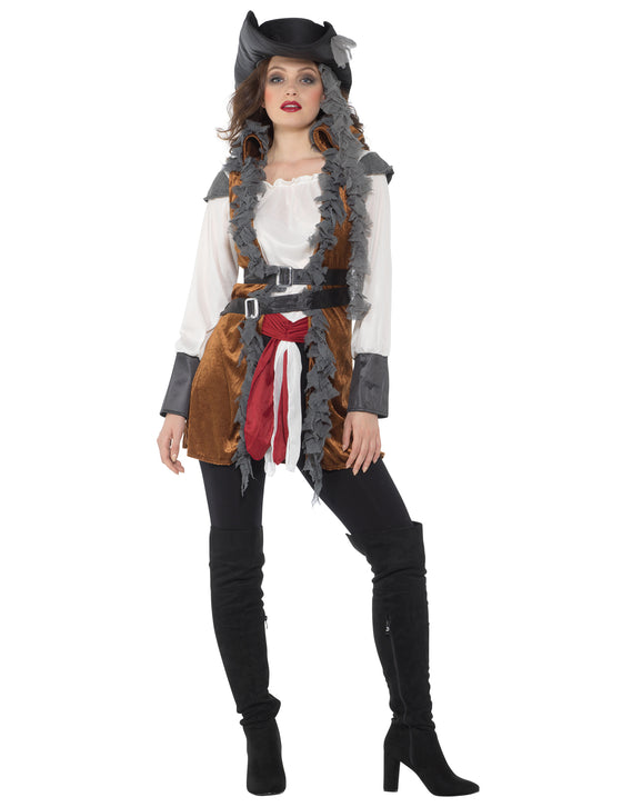 Déguisement Pirate avec gilet femme