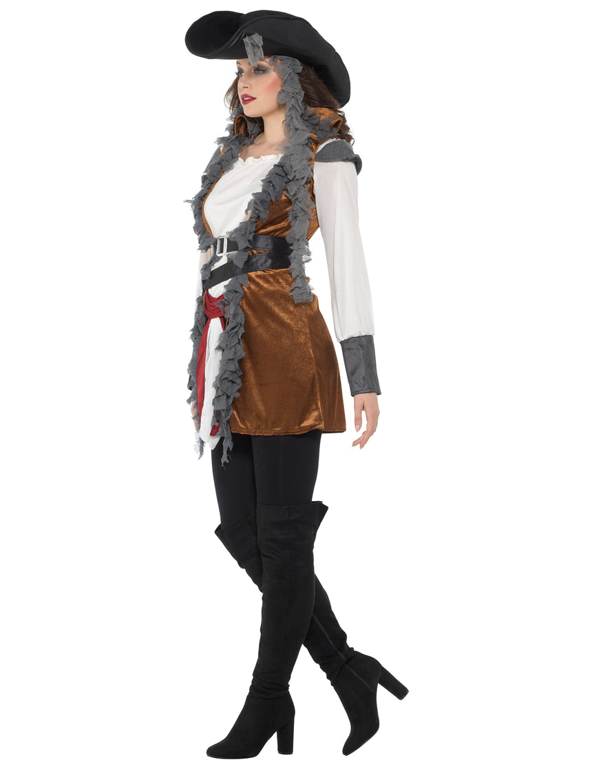 Déguisement Pirate avec gilet femme