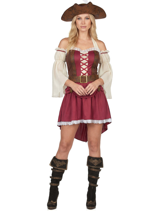 Déguisement pirate bordeaux sexy femme