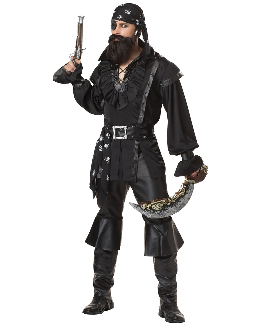 Déguisement pirate chemise noire homme