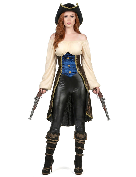 Déguisement pirate marron femme
