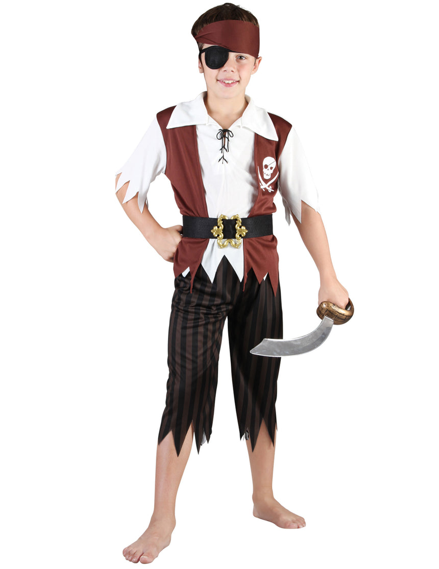 Déguisement pirate noir et blanc garçon