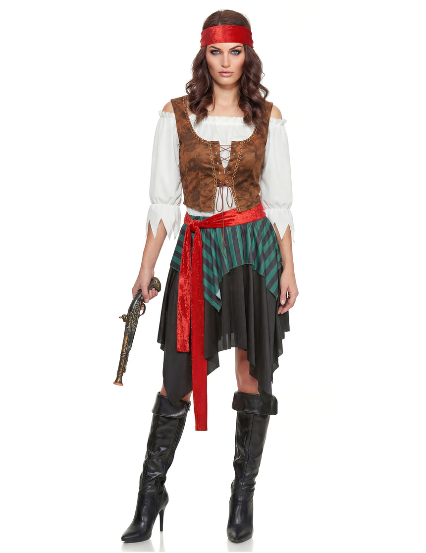 Déguisement pirate rayé femme