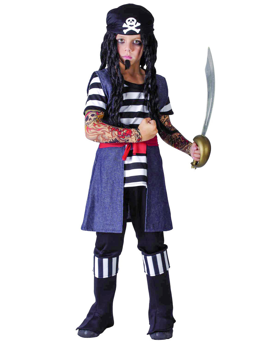 Déguisement pirate tatoué garçon