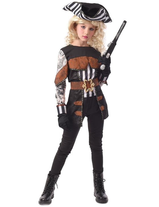 Déguisement pirate tatouée fille