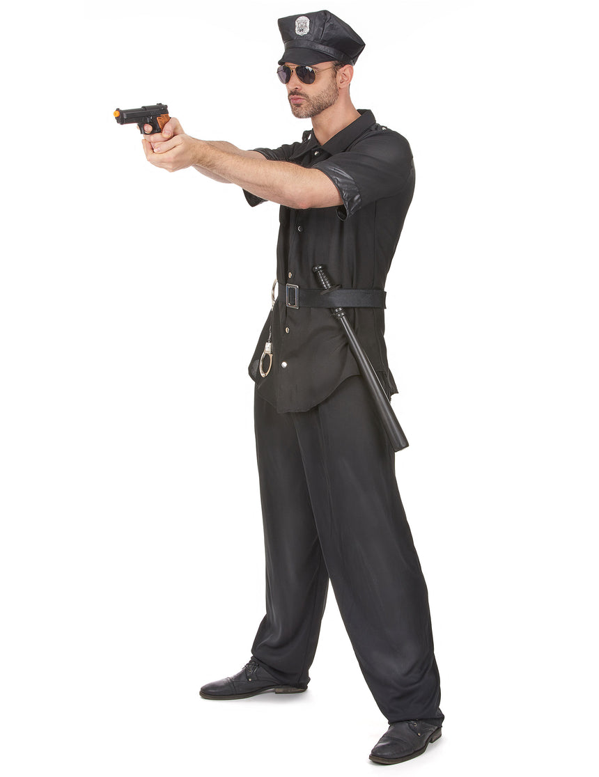 Déguisement policier noir homme