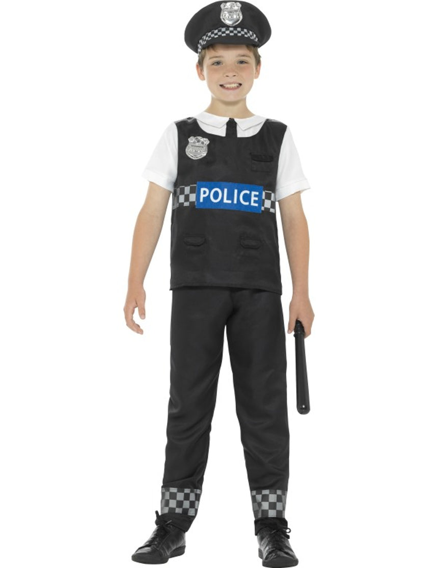 Déguisement policier noir et blanc garçon