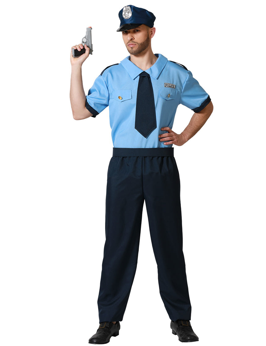 Déguisement policier pantalon bleu homme