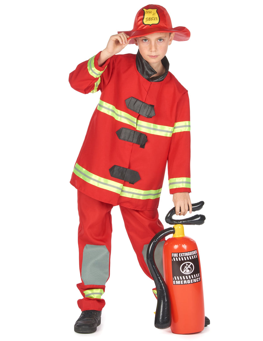 Déguisement pompier rouge enfant