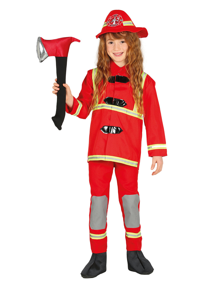 Déguisement pompier rouge enfant