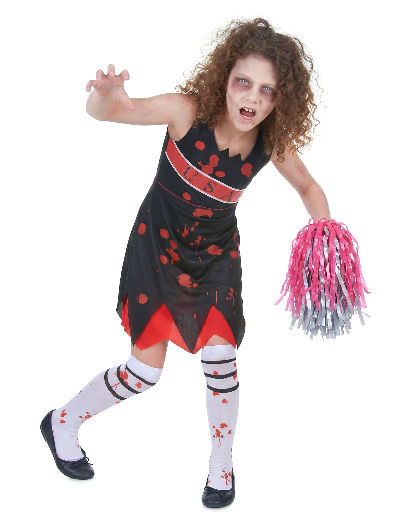 Déguisement pompom girl zombie fille Halloween