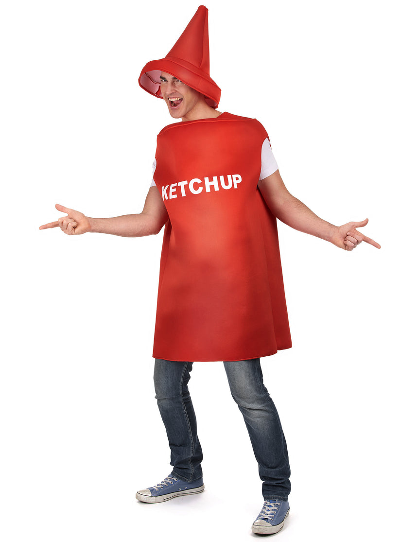 Déguisement pot de ketchup adulte