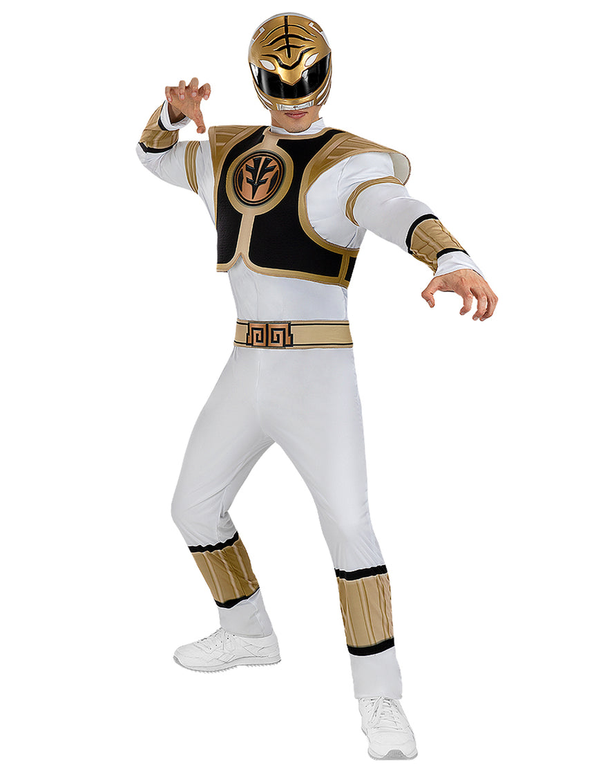 Déguisement Power Ranger blanc adulte