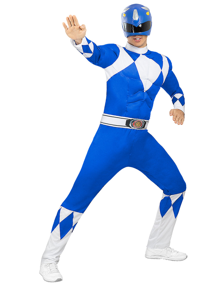 Déguisement Power Ranger bleu adulte