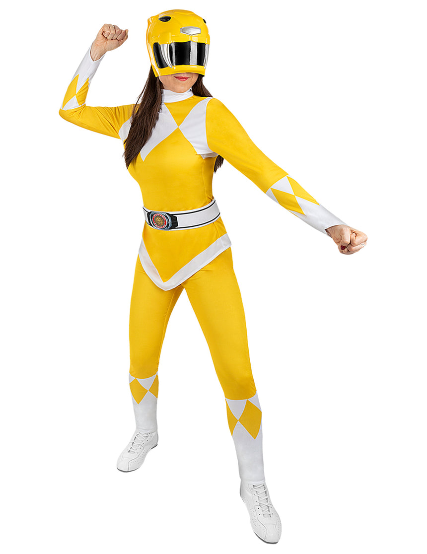 Déguisement Power Ranger jaune adulte