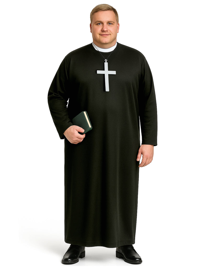 Déguisement prêtre grande taille homme